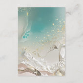 Ethereal Shoreline Minimalist Wedding Details Info エンクロージャーカード (裏面)