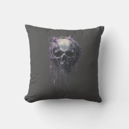 Ethereal Skull Abstract Grunge Dark Art クッション