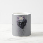 Ethereal Skull Abstract Grunge Dark Art コーヒーマグカップ (中央)
