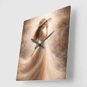 Ethereal Slavic Water Nymph | Clock | Boho Decor スクエア壁時計 (傾斜)