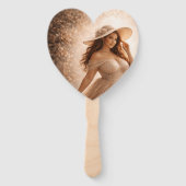 Ethereal Slavic Water Nymph Wedding Program Fan  ハンドファン (裏面)