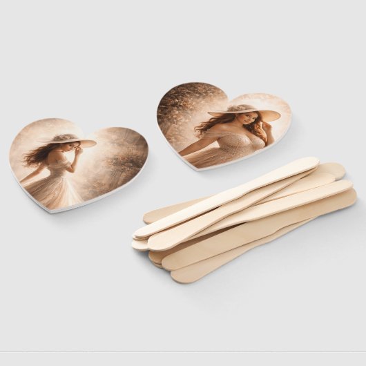 Ethereal Slavic Water Nymph Wedding Program Fan  ハンドファン (組立なし)