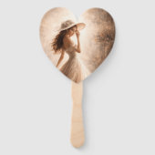 Ethereal Slavic Water Nymph Wedding Program Fan  ハンドファン (正面)