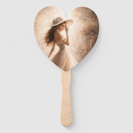 Ethereal Slavic Water Nymph Wedding Program Fan  ハンドファン (正面)