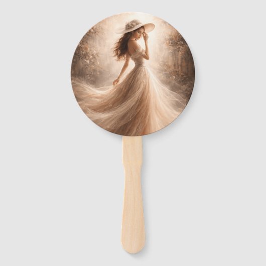 Ethereal Slavic Water Nymph Wedding Program Fan  ハンドファン (正面)