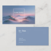 Ethereal Snowy Mountain Sunrise Mist 名刺 (正面/裏面)