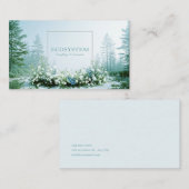 Ethereal Snowy Winter Forest Pine Tree Landscape 名刺 (正面/裏面)