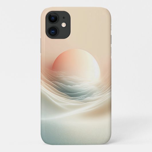 Ethereal Soft Sunrise Waves Aesthetic - Minimalist Case-Mate iPhoneケース (裏面)