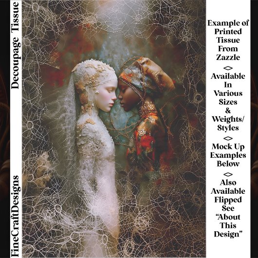 Ethereal Spiritual Women, Symbolic EX6L Decoupage 薄葉紙