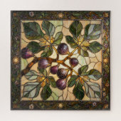 Ethereal Stained Glass Fig Branch Puzzle ジグソーパズル (横)