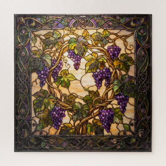 Ethereal Stained Glass Grapevine Puzzle ジグソーパズル (縦)
