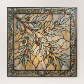 Ethereal Stained Glass Olive Branch Puzzle ジグソーパズル (横)