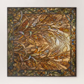 Ethereal Stained Glass Wheat Stalks Puzzle ジグソーパズル (横)