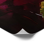 Ethereal Sunset Sunflower Expressionist ポスター (角)