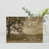 Ethereal TreeとLightsが延期結婚されたカード 招待状 (スタンド正面)