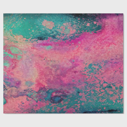 “Ethereal Vellum” – Pink Teal Blue Abstract    ラッピングペーパー (フラット)