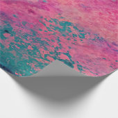 “Ethereal Vellum” – Pink Teal Blue Abstract    ラッピングペーパー (角)