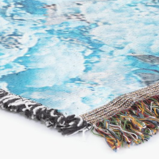 Ethereal Velocity: Geometric Cloud & Arrow Fusion スローブランケット (コーナー)