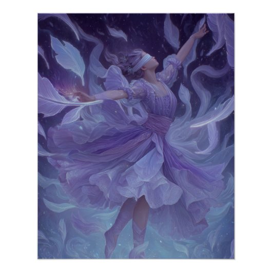Ethereal Violet Dancer in Dream Motion ポスター (正面)