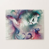 Ethereal Water Color Cat ジグソーパズル (横)