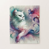 Ethereal Water Color Cat ジグソーパズル (縦)