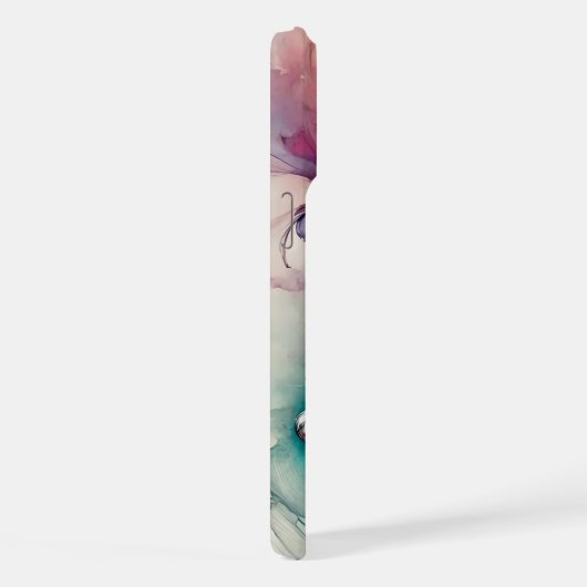 Ethereal Water Color Cat iPhoneケース (右側面)