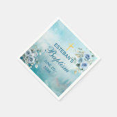 Ethereal Watercolor Nature Baptism Decor スタンダードカクテルナプキン (角)