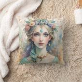 Ethereal Watercolor Queen Pillow クッション (ブランケット)