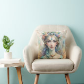 Ethereal Watercolor Queen Pillow クッション (椅子)