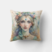 Ethereal Watercolor Queen Pillow クッション (裏面)