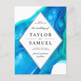 Ethereal Waveビーチアイランド日付ポストカードの保存 インビテーションポストカード