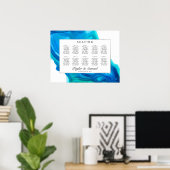 Ethereal Waveビーチ結婚アイランドの座席表M ポスター (ホームオフィス)