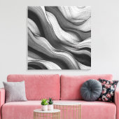 Ethereal Waves：光と影のダンス キャンバスプリント (インサイチュ (リビング))