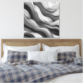 Ethereal Waves：光と影のダンス キャンバスプリント (インサイチュ (寝室))