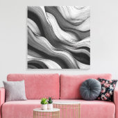 Ethereal Waves：光と影のダンス キャンバスプリント (インサイチュ (リビング))