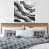 Ethereal Waves：光と影のダンス キャンバスプリント (インサイチュ (寝室))