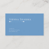 Ethereal White Rose Floral and Blue Moon Lake 名刺 (裏面)