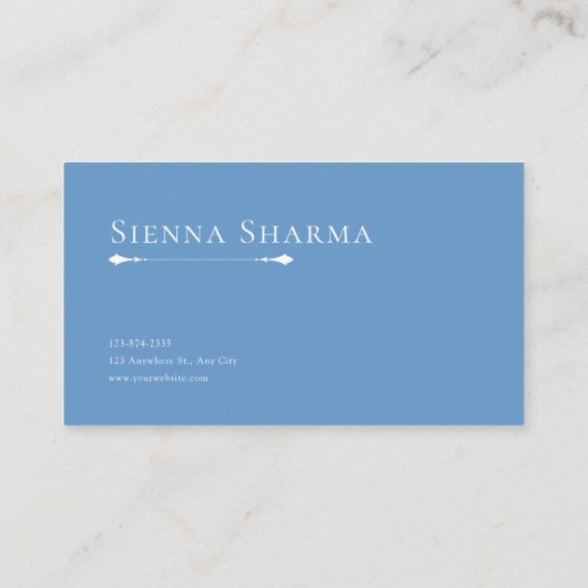 Ethereal White Rose Floral and Blue Moon Lake 名刺 (裏面)