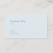 Ethereal White Rose Floral and Misty Pine Forest 名刺 (裏面)