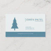 Ethereal White Rose Pine Forest Winter Gold Frame 名刺 (裏面)