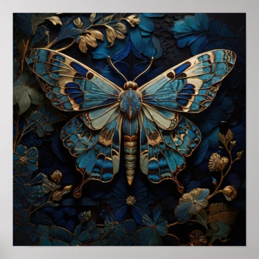 Ethereal Wings – バタフライデジタルアート ポスター (正面)