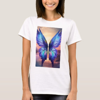Ethereal Wings:抽象芸術バタフライエレガンス Tシャツ