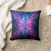 Ethereal Wisps：ブルー&モーヴクリアンアート クッション (ブランケット)