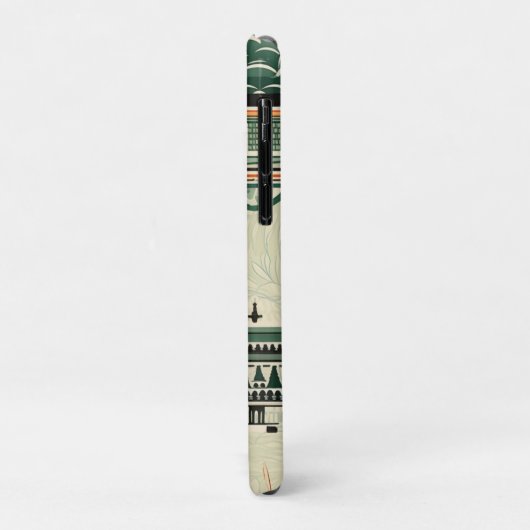 Ethereales Orangenmuster mit Zen-Tempeln Case-Mate iPhoneケース (裏面/左)