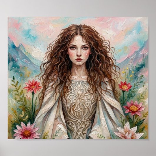 EtherealWildFlowerPortrait ポスター (正面)