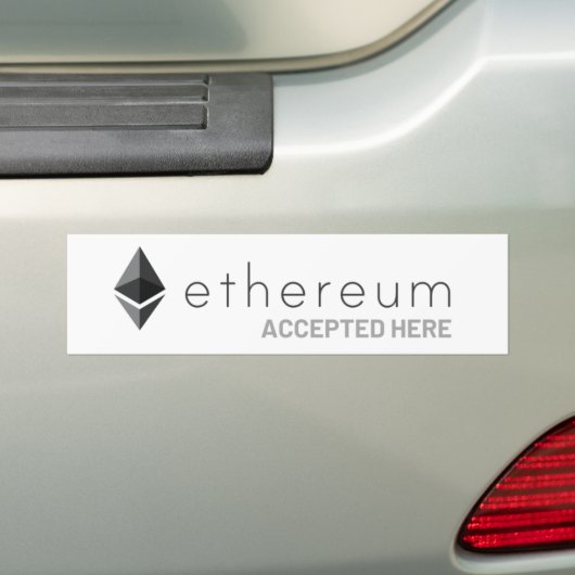 Ethereumが受け付けたウィンドウのステッカーデカール バンパーステッカー (車上)