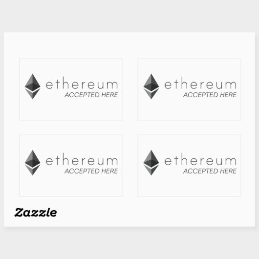 Ethereumが長方形のシールを受け付けた 長方形シール (シート)