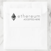 Ethereumが長方形のシールを受け付けた 長方形シール (バッグ)