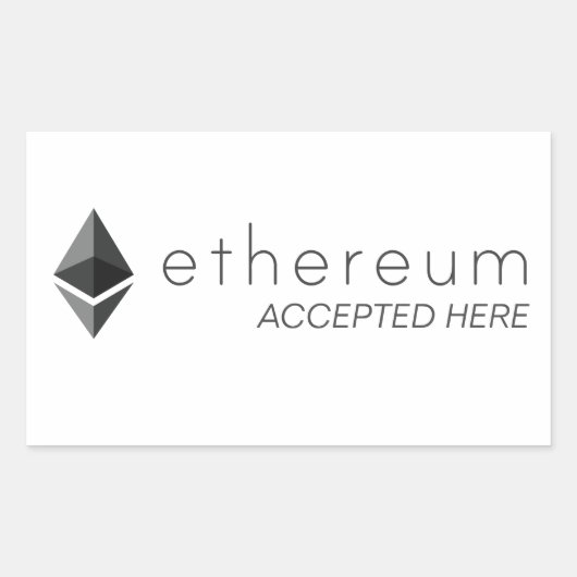 Ethereumが長方形のシールを受け付けた 長方形シール (正面)