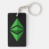 Ethereumのクラシックなロゴの記号の暗号の硬貨Keychain キーホルダー (裏面)